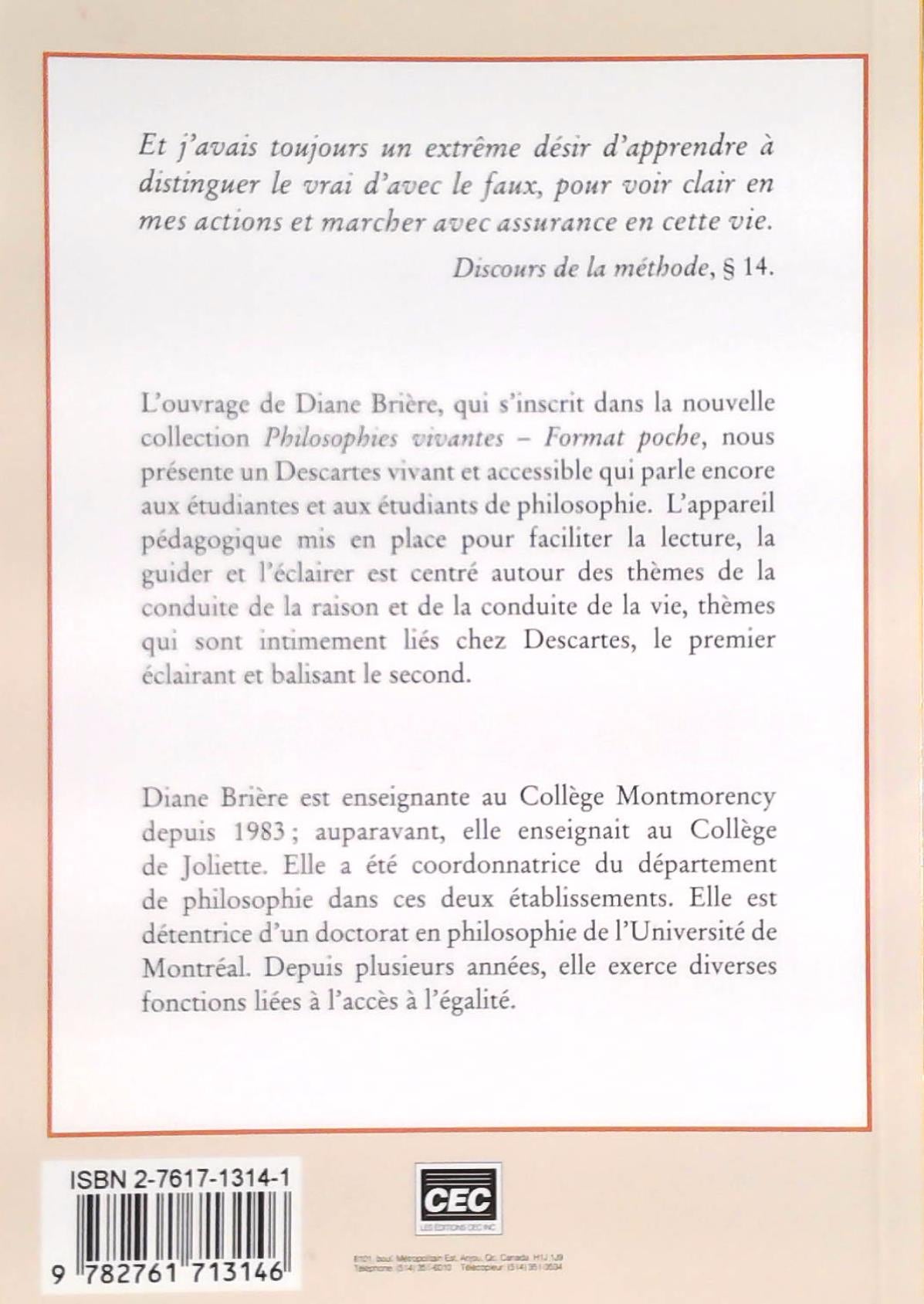 Livre Philosophies vivantes # 1 : Discours de la méthode (Descartes) (Livre d'occasion) - ISBN...