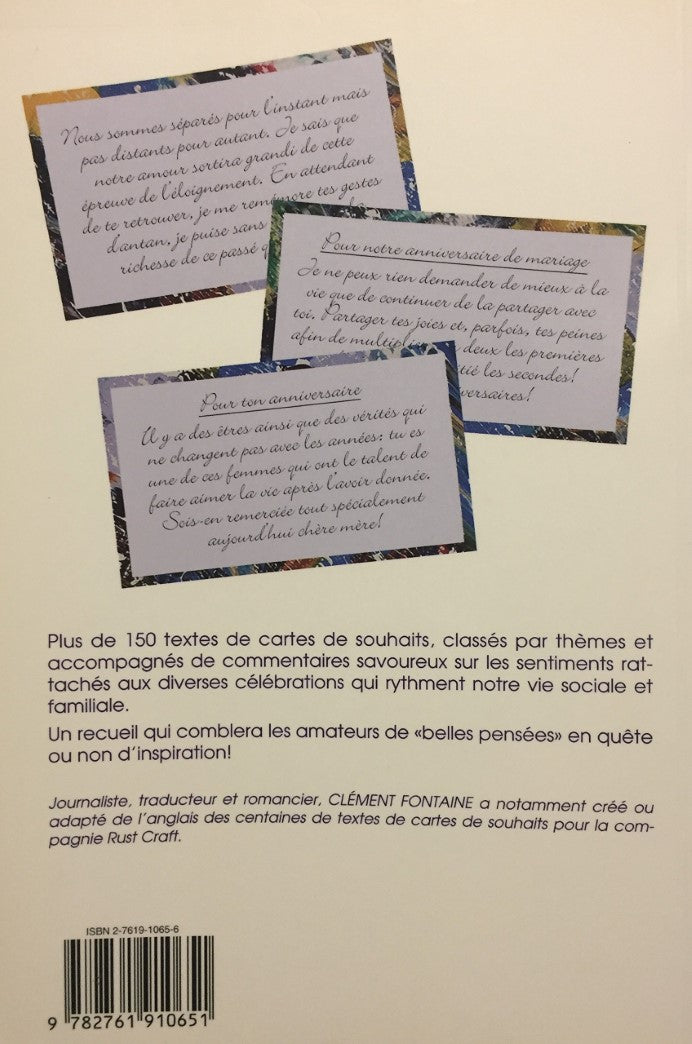 Livre Des souhaits à la carte (Des voeux pour toutes occasions) - Clément Fontaine (Livre d'occas...