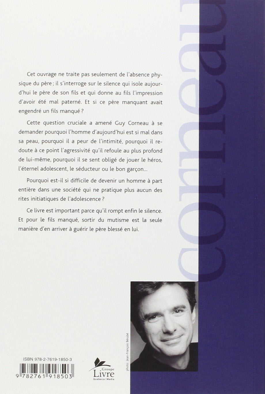 Livre Père manquant fils manqué : Que sont les hommes devenus? (Guy Corneau) (Livre neuf) - ISBN...