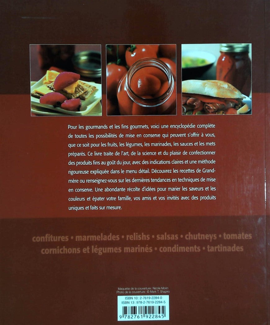 Livre Le Grand livre des conserves bernardin - Judi Kingry (Livre d'occasion) - ISBN 2761922840