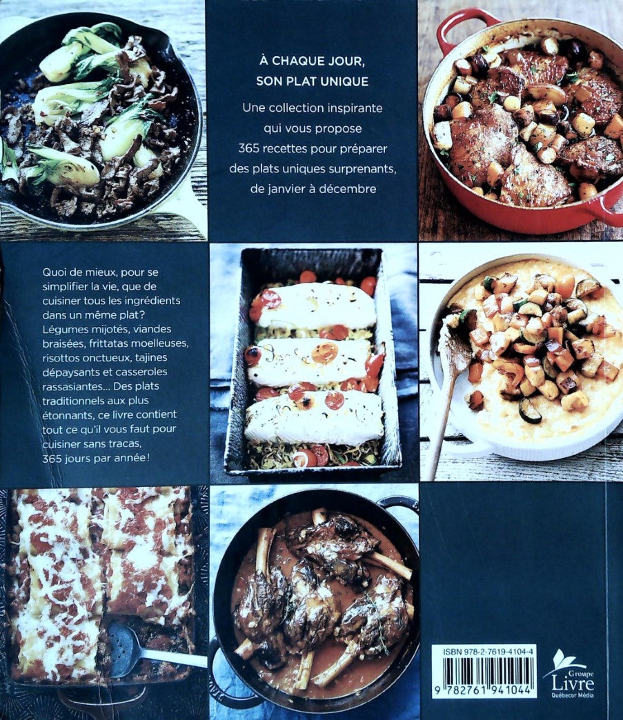 Plat unique du jour : 365 recettes conviviales (Williams-Sonoma)
