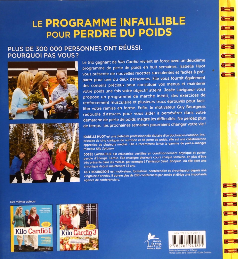 Livre Kilo Cardio (Isabelle Huot, Josée Lavigeur, Guy Bourgeois) (Livre d'occasion) - ISBN...