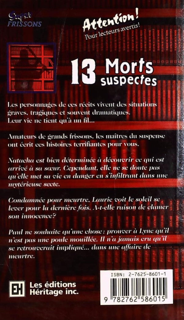 Super Frissons # 3 : 13 Morts suspectes (Binette)