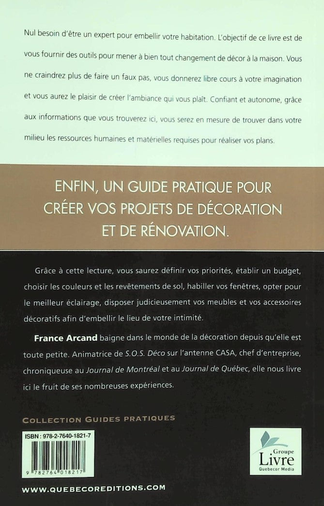Livre Planifier sa déco - France Arcand (Livre d'occasion)