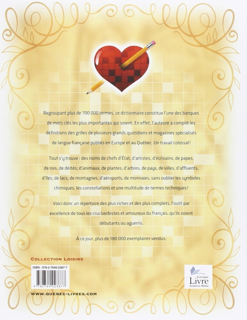 Le grand dictionnaire des mots croisés : édition augmentée (Lise Beaudry)