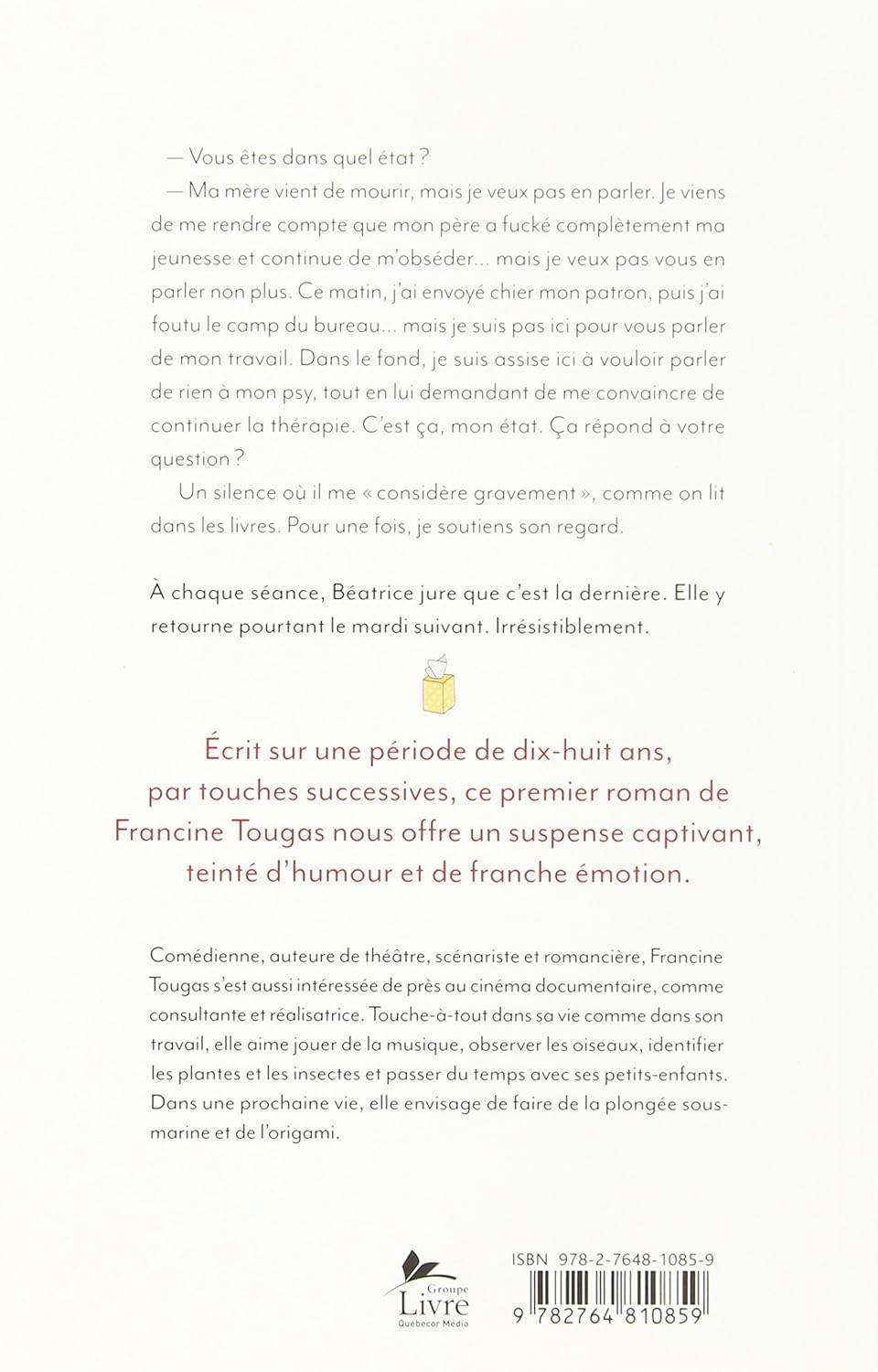 Livre Les mardis de Béatrice (Francine Tougas) (Livre d'occasion) - ISBN 2764810857