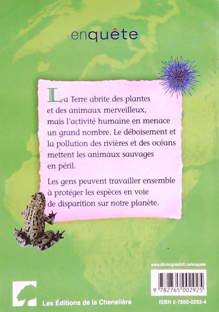 Les espèces menacées