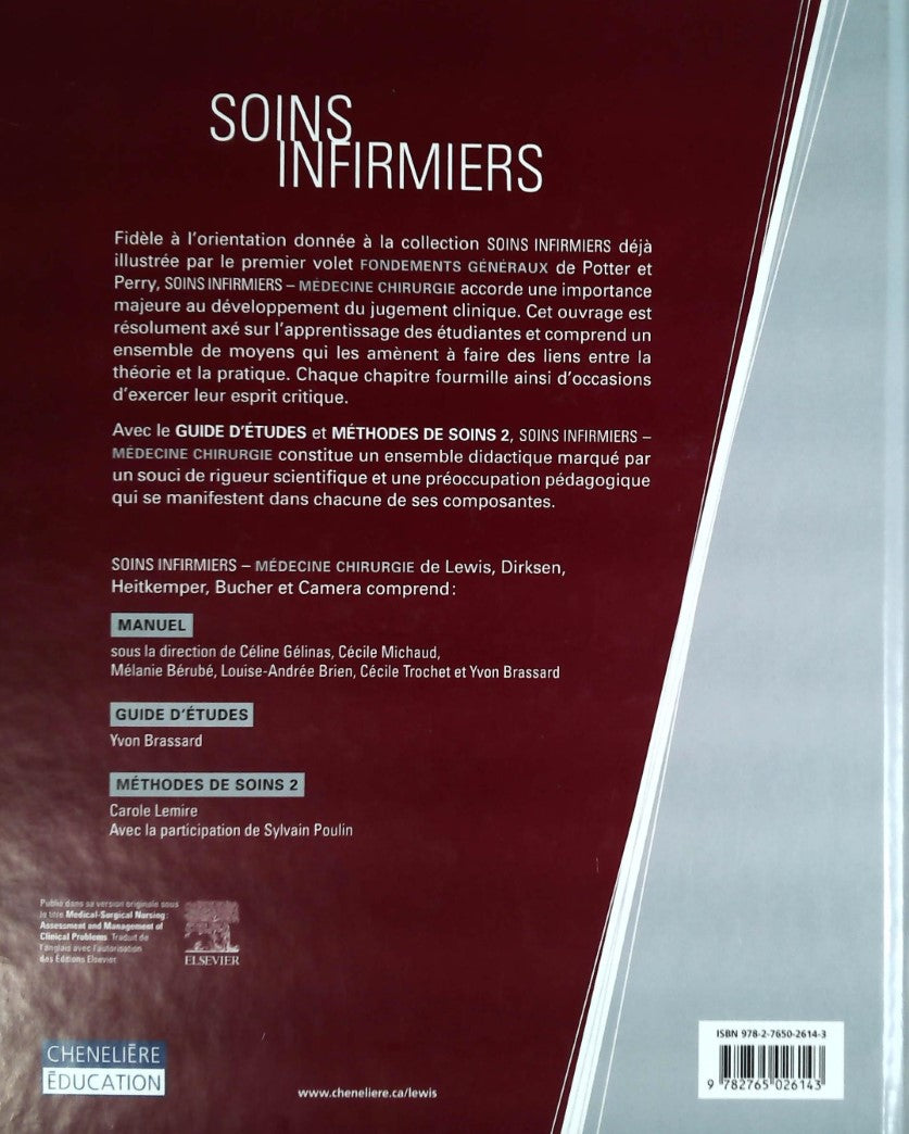 Livre Soins infirmiers : Médecine chirurgie - Collectif (Livre d'occasion) - ISBN 2765026149