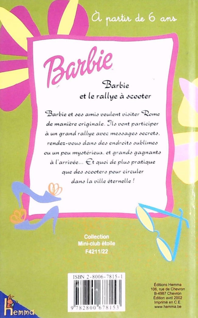 Livre Barbie et le rallye a scooter - Geneviève Schurer (Livre d'occasion) - ISBN 2800678151