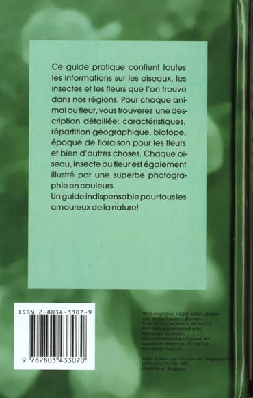 Livre Grand guide de la nature : Oiseaux, insectes et fleurs sauvages - Michael Lohmann (Livre d'...