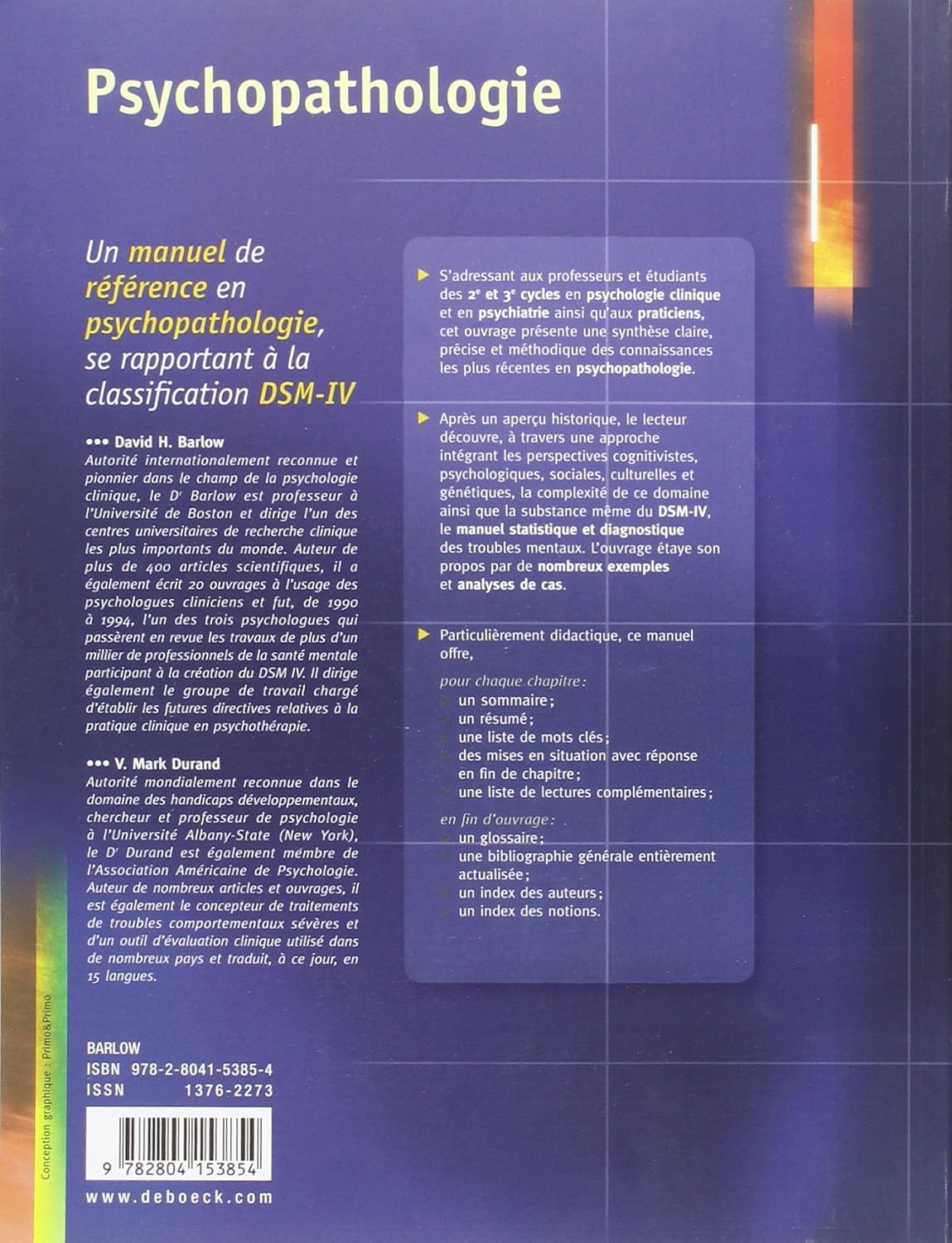 Psychopathologie: Une perspective multidimensionnelle (2e édition) (David H. Barlow)