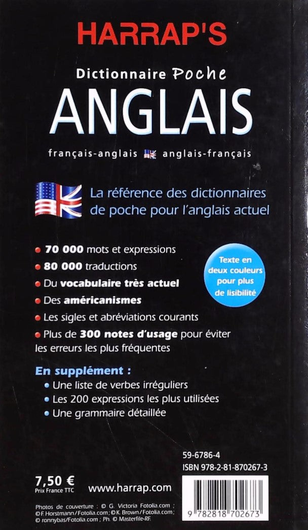 Livre Harrap's Dictionnaire Poche Français-anglais Anglais-francais (Collectif) (Livre...