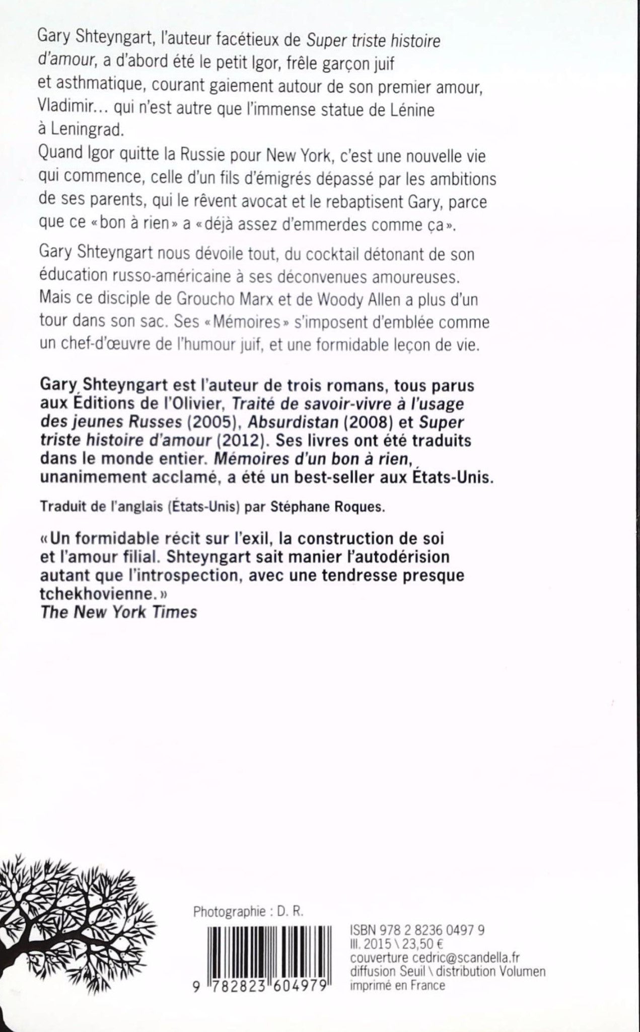Livre Mémoires d'un bon à rien - Garry Shteyngart (Livre d'occasion)