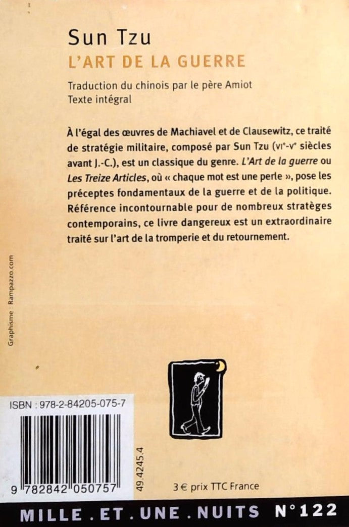 Livre Mille et une nuits # 122 : L'art de la guerre (Sun Tzu) (Livre d'occasion) - ISBN 2842050754