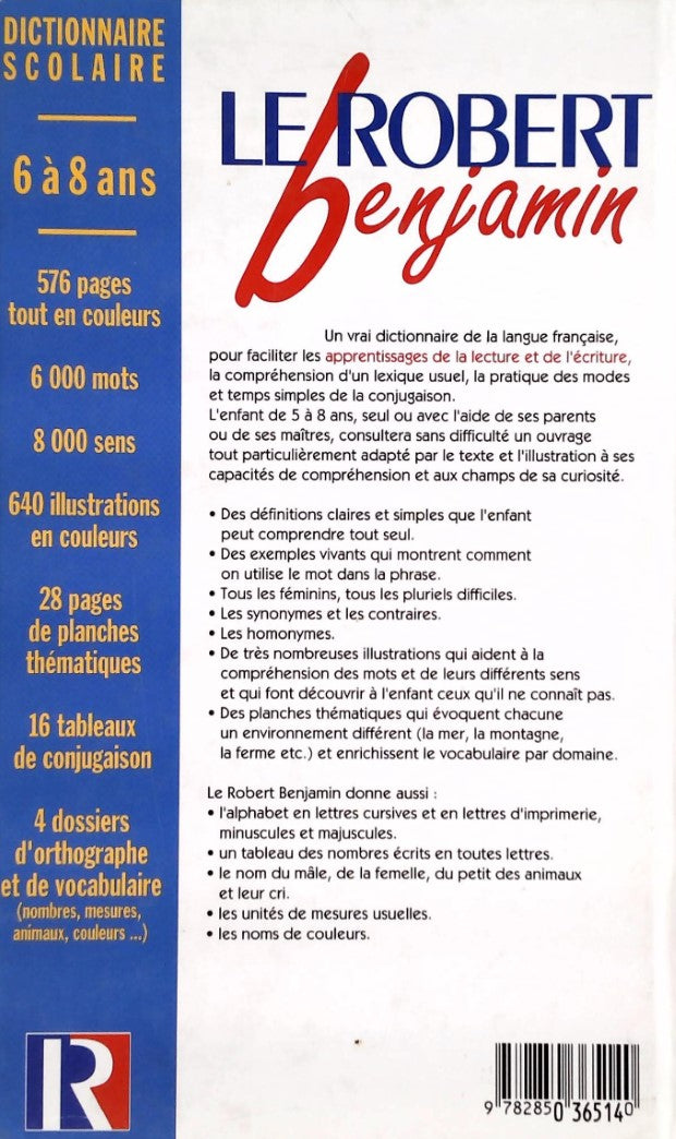 Livre Le Robert Benjamin - Collectif (Livre d'occasion) - ISBN 2850365149