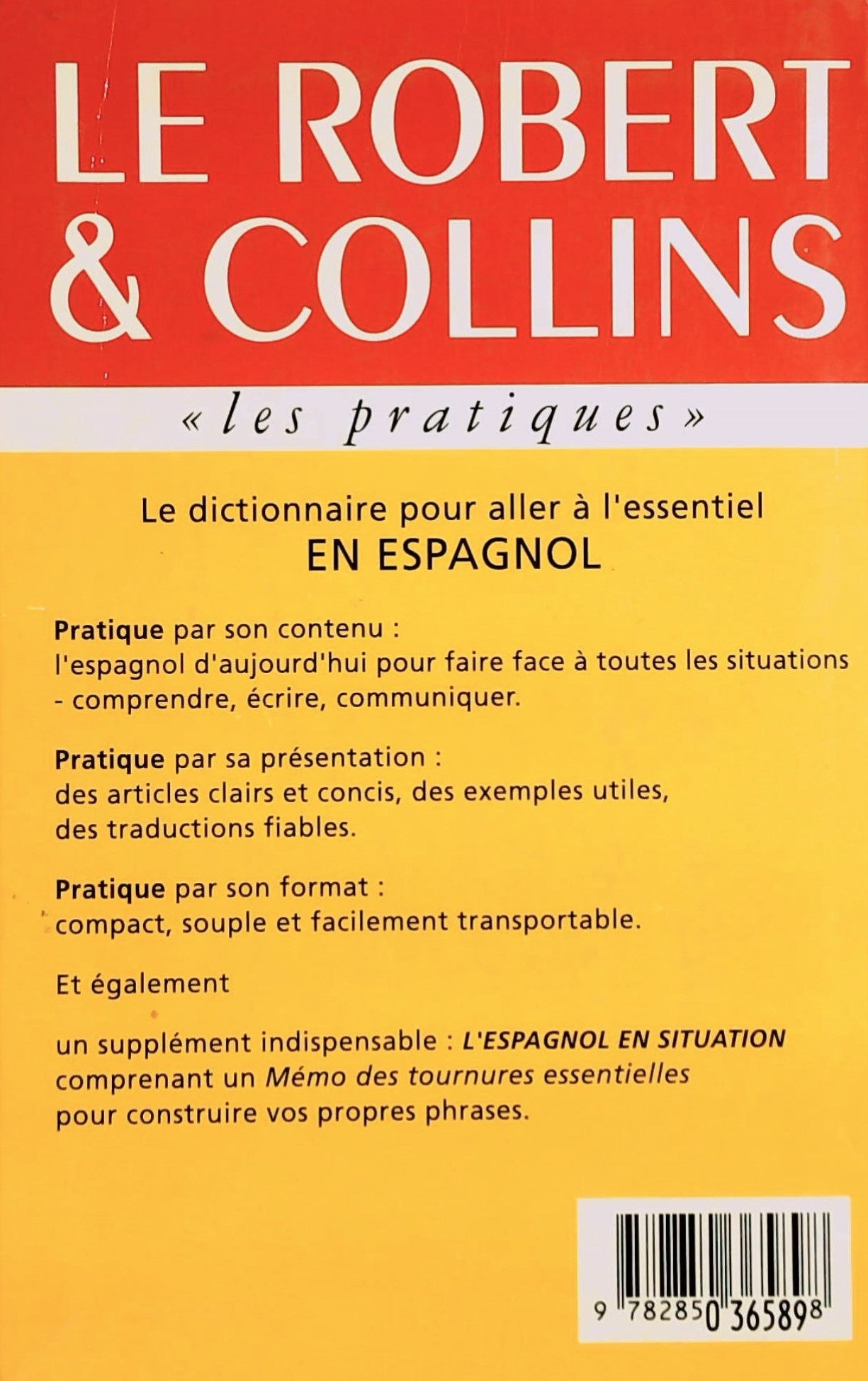 Livre Le Robert & Collins : Dictionnaire français-espagnol, espagnol-français - Collectif (Livre ...