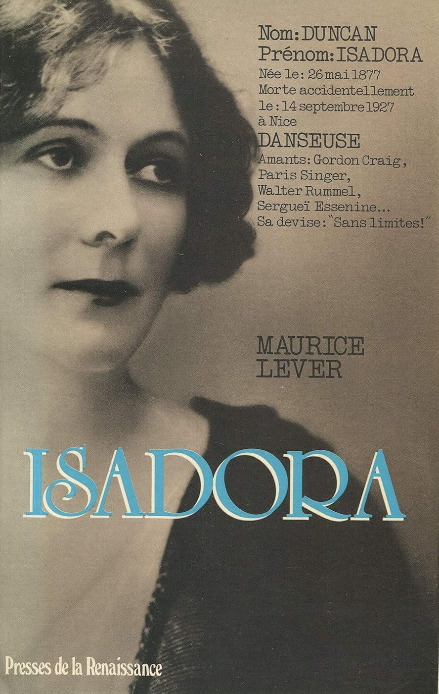 Livre Isadora - Maurice Lever (Livre d'occasion) - ISBN 2724236092