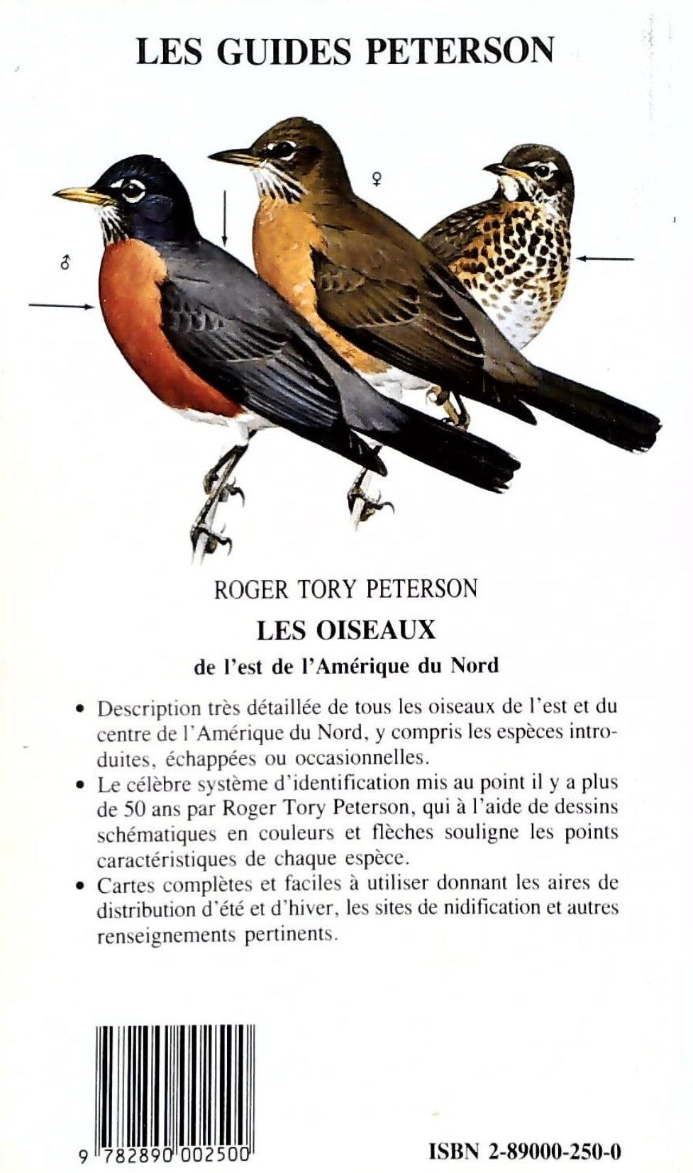 Livre Les oiseaux de l'est de l'Amérique du Nord - Roger Tory Peterson (Livre d'occasion) - ISBN ...