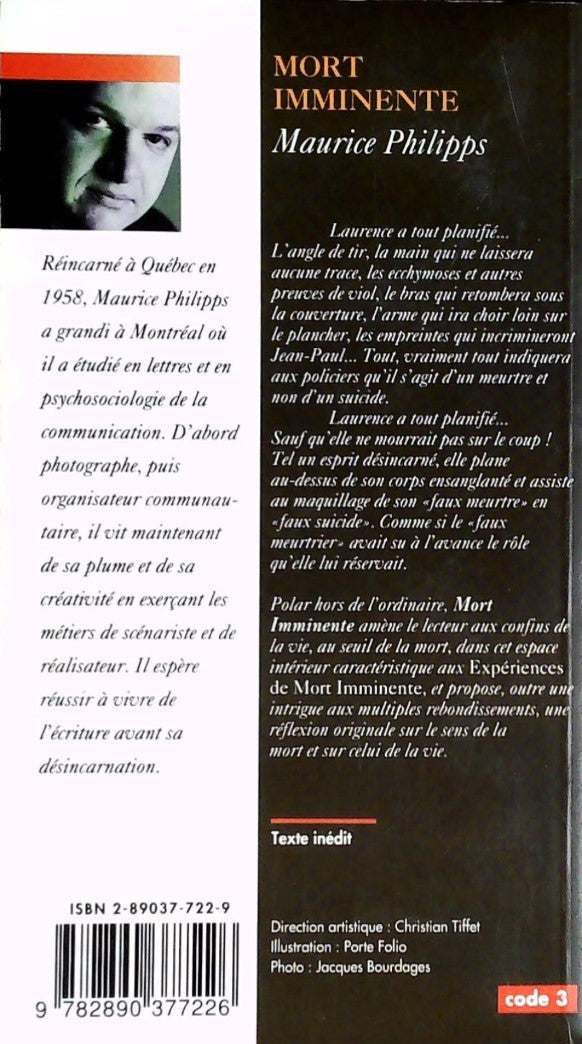 Livre Mort imminente - Maurice Philipps (Livre d'occasion) - ISBN 2890377229