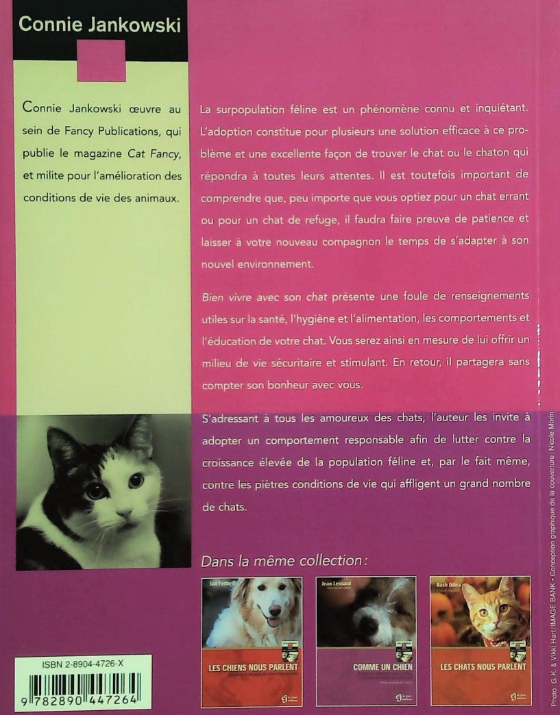 Livre Bien vivre avec son chat - Connie Jankowski (Livre d'occasion) - ISBN 289044726X