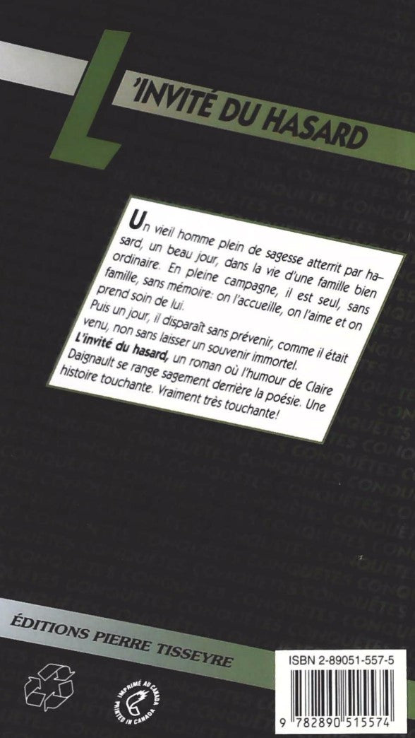Livre L'Invité du hasard - Claire Daignault (Livre d'occasion) - ISBN 2890515575