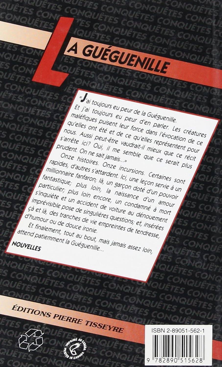 Livre La Gueguenille - Louis Emond (Livre d'occasion) - ISBN 2890515621