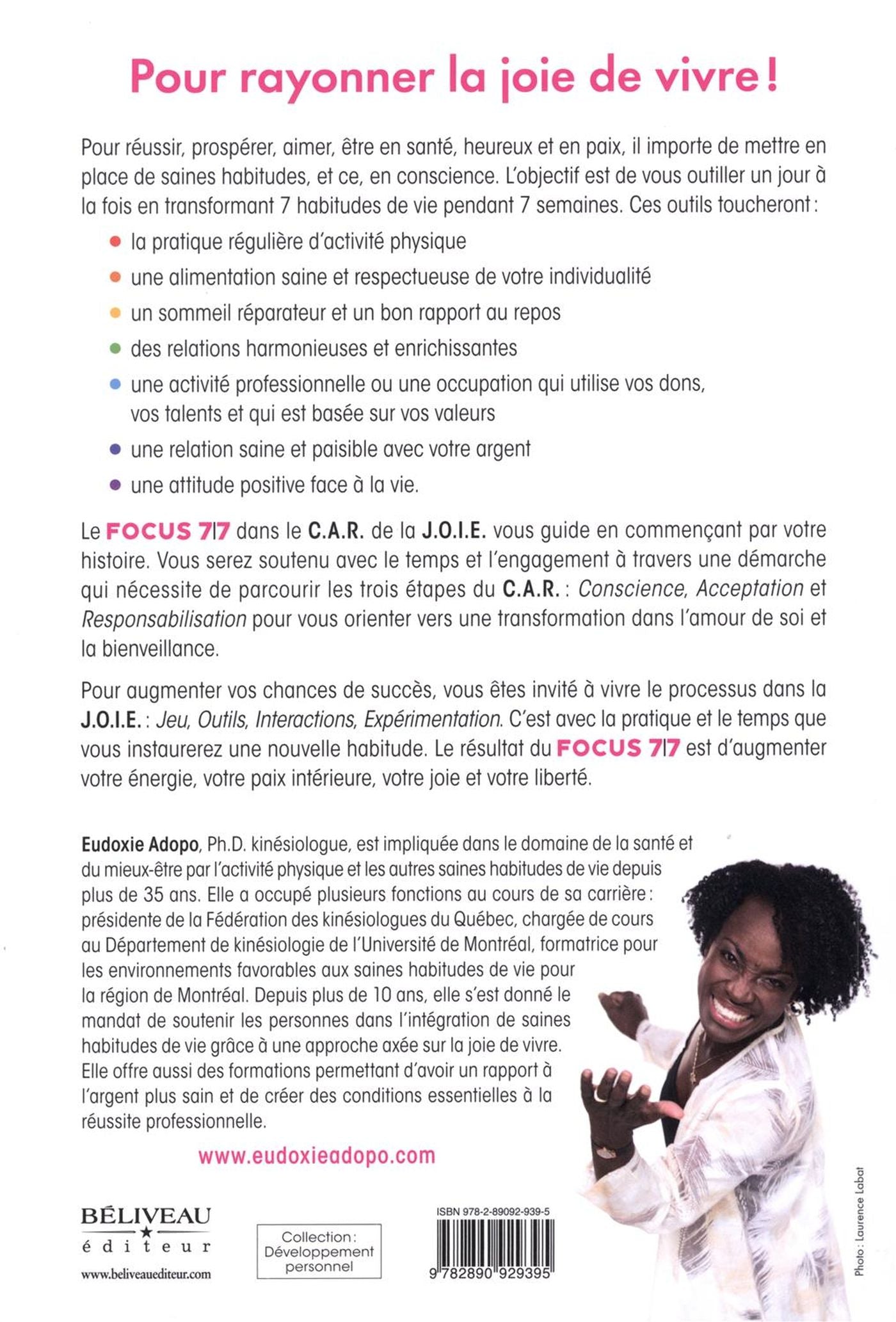 Livre Guide Focus 7-7 : 7 habitudes de vie à intégrer en 7 semaines pour rayonner la joie de vivr...