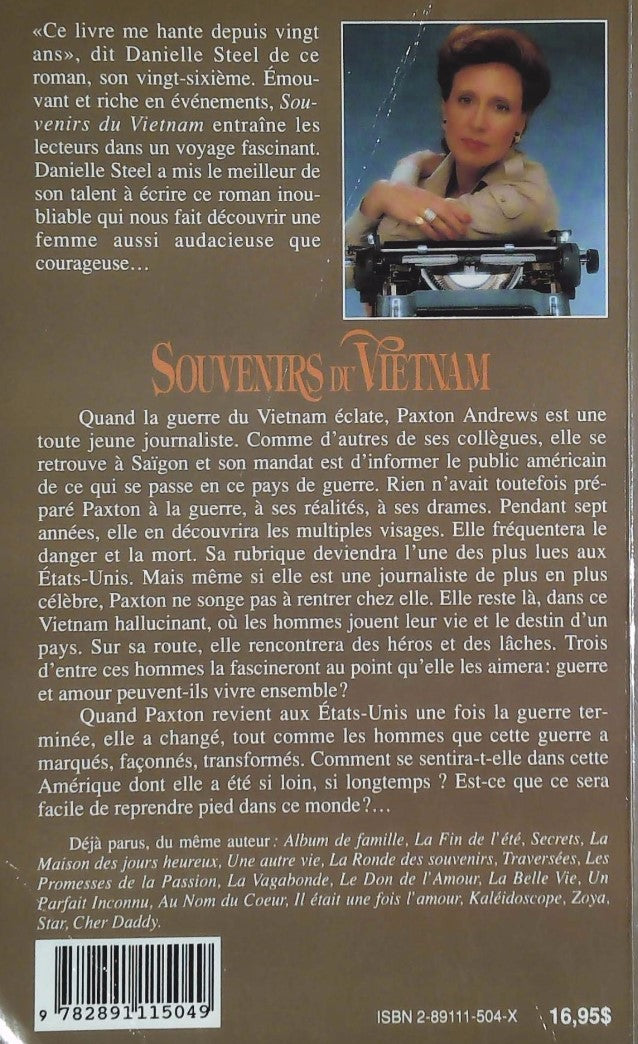Livre Souvenir du Vietnam - Danielle Steel (Livre d'occasion) - ISBN 289111504X