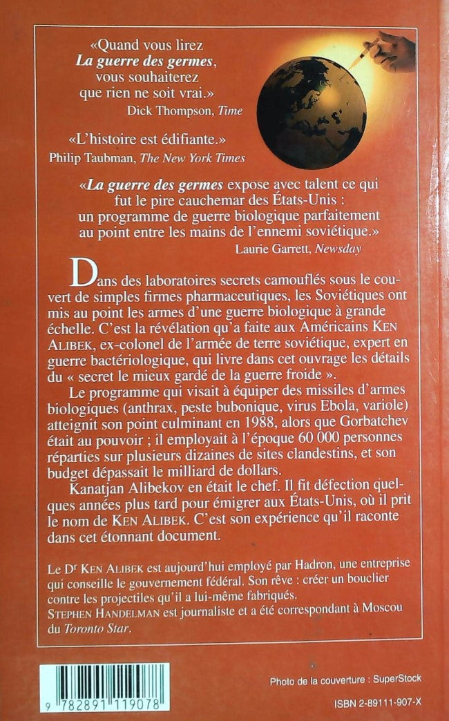 Livre La guerre des germes (Ken Alibek) (Livre d'occasion) - ISBN 289111907X