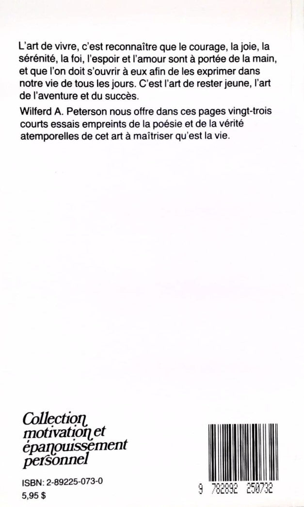 Livre Faites plus qu'exister… vivez! (Wilfred A. Peterson) (Livre d'occasion) - ISBN 2892250730