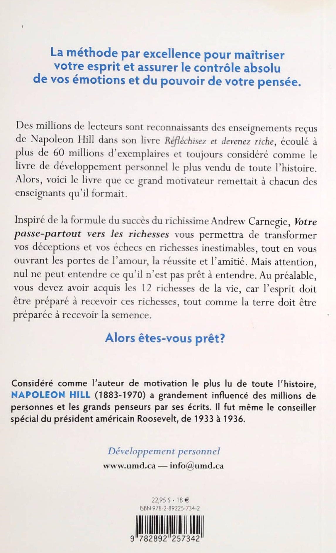 Livre Votre passe-partout vers les richesses - Napoleon Hill (Livre d'occasion)