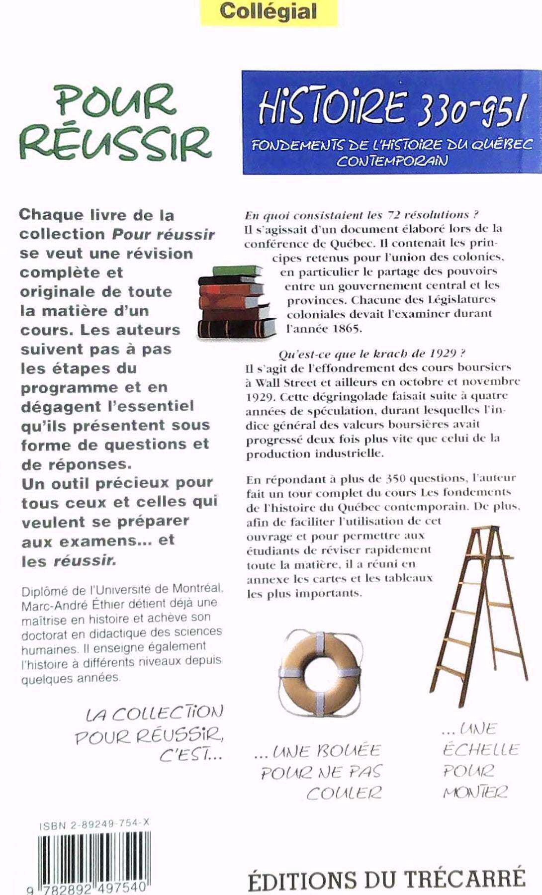 Livre Histoire 330-951 - Marc-André Éthier (Livre d'occasion) - ISBN 289249754X