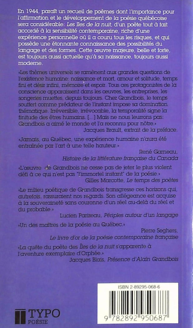 Les îles de la nuit (Alain Grandbois)