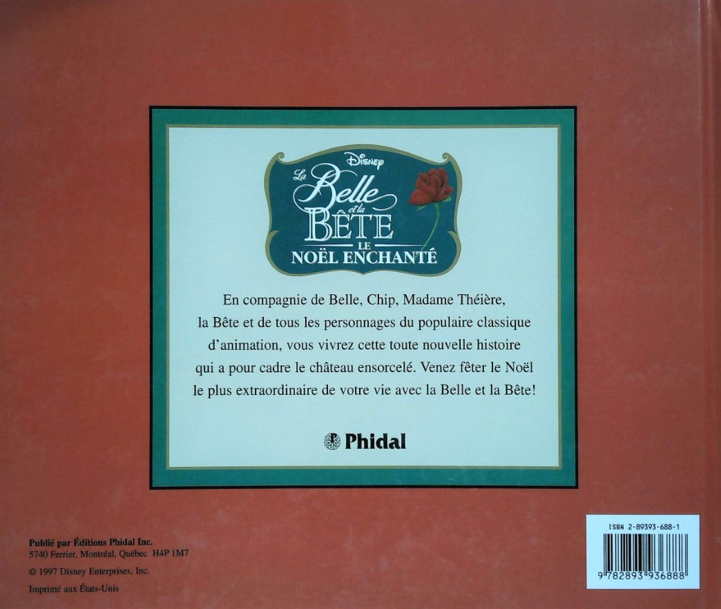 Livre La belle et la bête, le noël enchanté - Disney (Livre d'occasion) - ISBN 2893936881