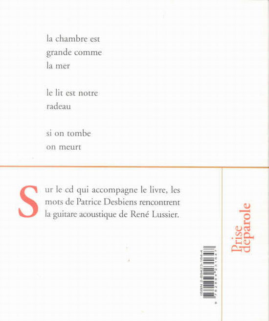 Livre Grosse guitare rouge - Patrice Desbiens (Livre d'occasion) - ISBN 2894231644