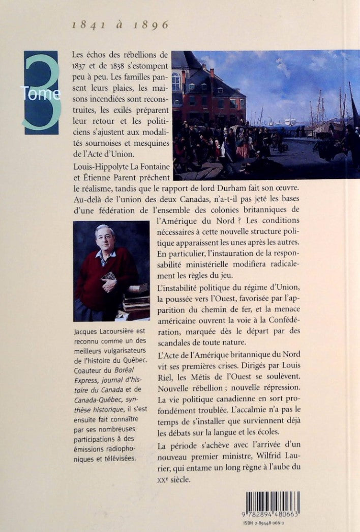 Livre Histoire populaire du Québec # 3 : 1841 à 1896 (Jacques Lacoursière) (Livre d'occasion) -...