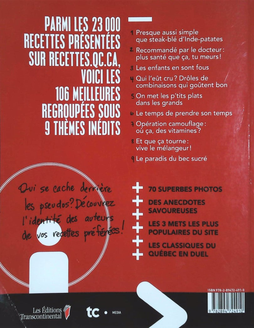 Livre Recettes du Québec - Collectif (Livre d'occasion) - ISBN 2894724918