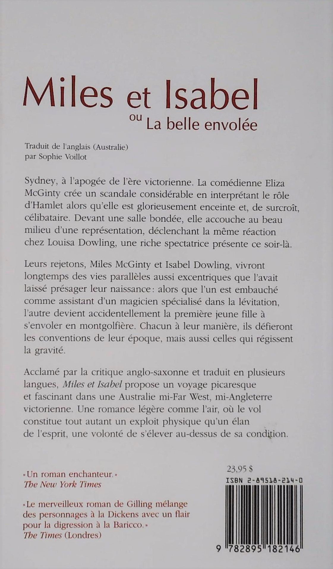Livre Miles et Isabel - Tom Gilling (Livre d'occasion)
