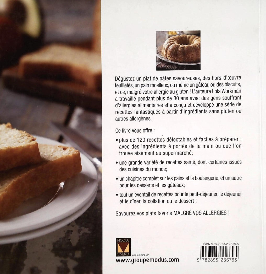 Livre Sans gluten et autres allergènes - Lola Workman (Livre d'occasion) - ISBN 2895236798