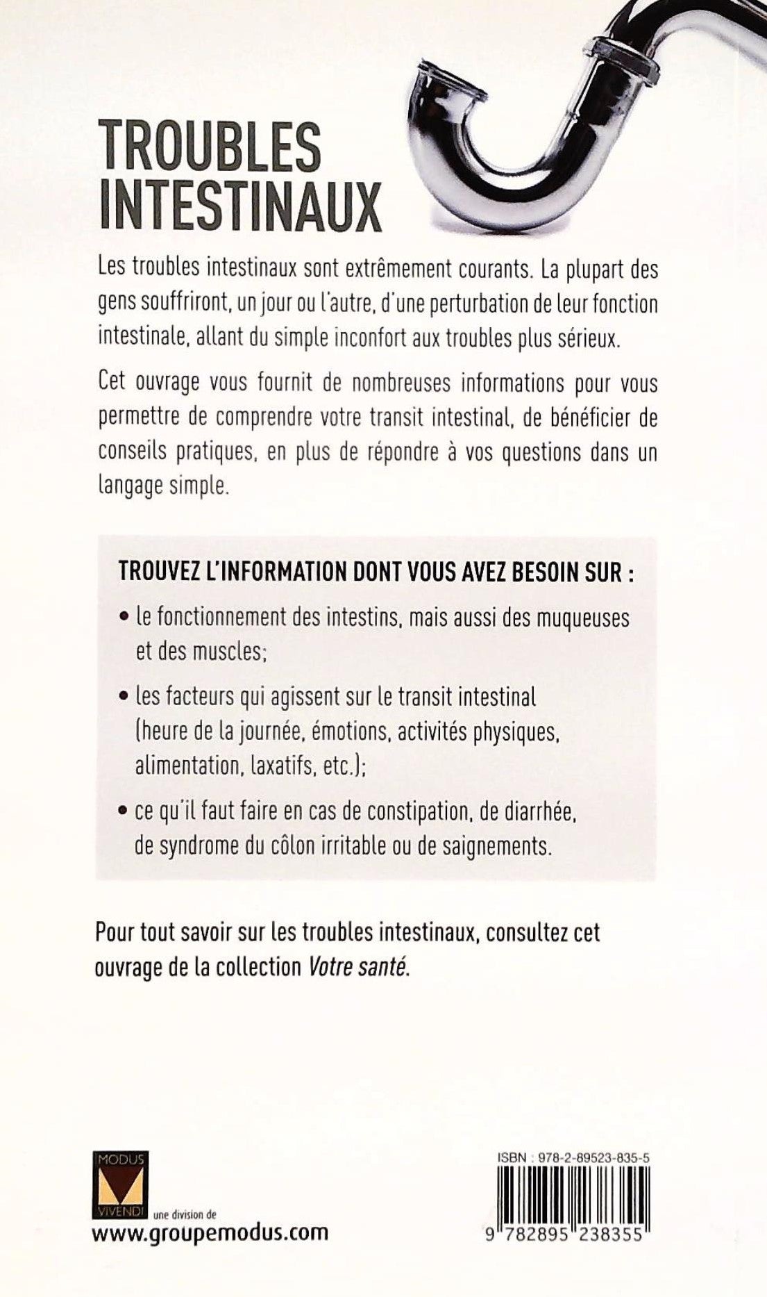 Livre Troubles intestinaux - Dr Ken W. Heaton (Livre neuf) - ISBN 2895238359