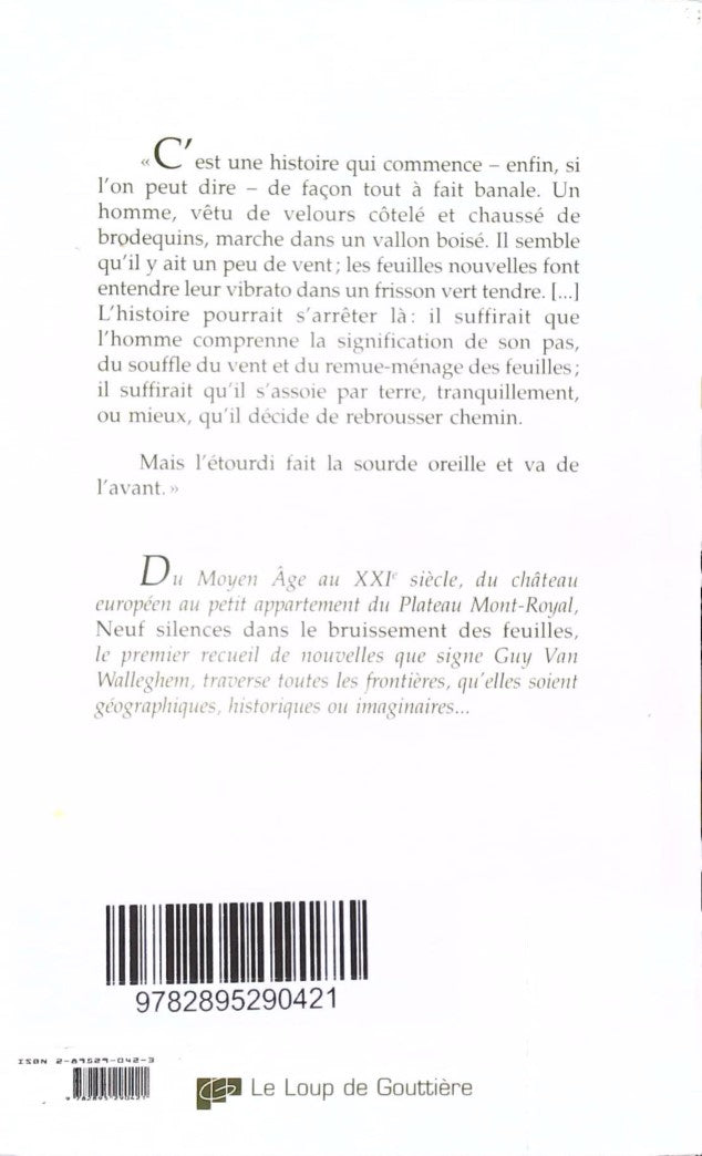 Livre Neuf silences dans le bruissement des feuilles - Guy Van Walleghem (Livre d'occasion) - ISB...
