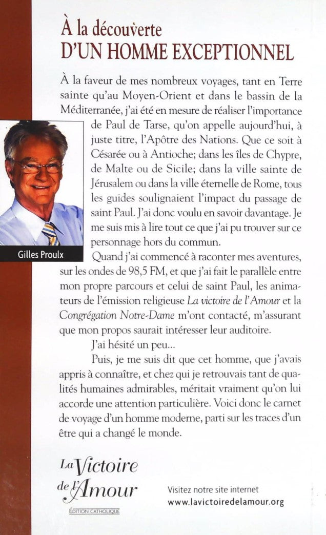 Livre La vie de l'indomptable Saint Paul : Celui qui porta l'Église sur ses épaules - Gilles Prou...