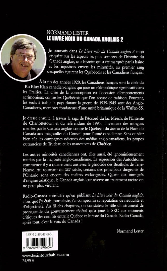Livre Le livre noir du canada anglais (Normand Lester) (Livre d'occasion) - ISBN 2895490651