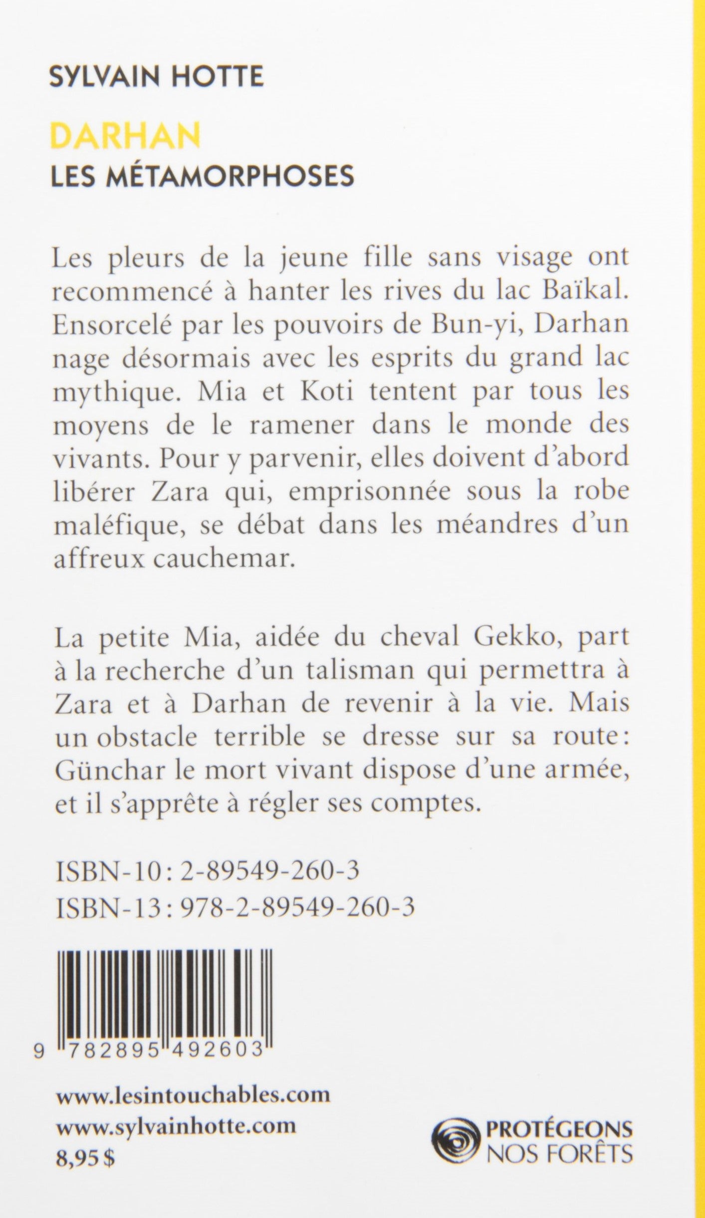 Livre Les métamorphose # 5 : Darhan (Sylvain Hotte) (Livre d'occasion) - ISBN 2895492603