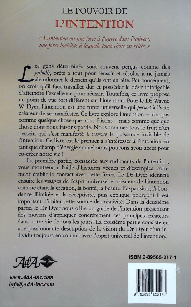 Le pouvoir de l'intention (Dr Wayne Dyer)