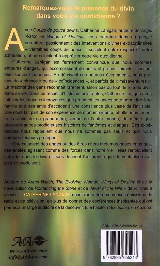 Livre Coups de pouce divins - Catherine Lanigan (Livre d'occasion) - ISBN 2895655219