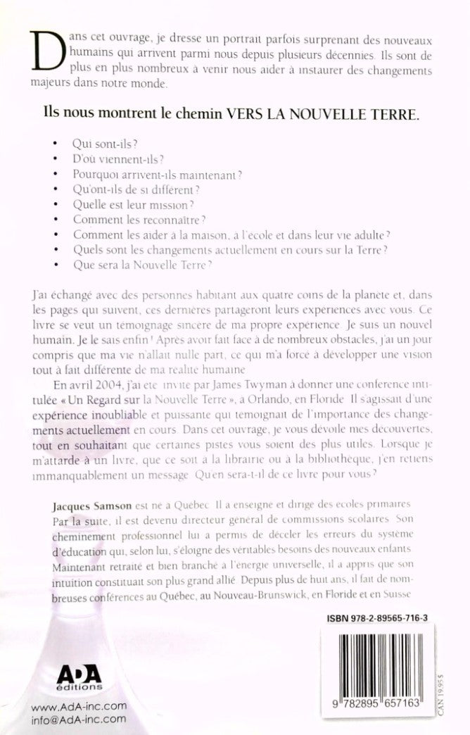 Livre Vers la nouvelle terre - Jacques Samson (Livre d'occasion) - ISBN 2895657165