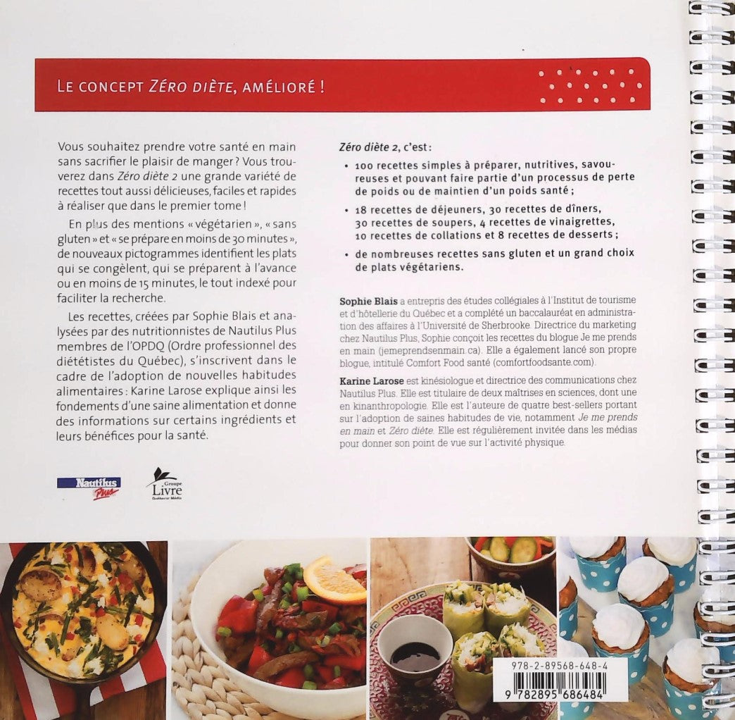 Livre Zéro diète - Sophie Blais (Livre d'occasion) - ISBN 2895686483