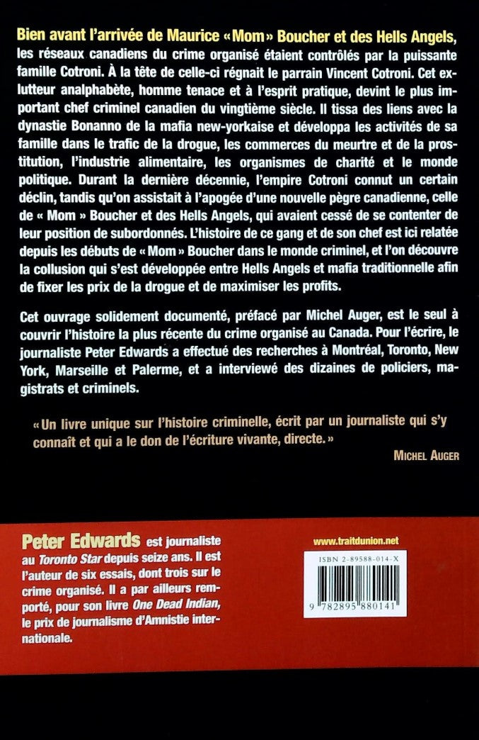 Livre Crimes et société : Frère de sang: Des Cotroni à "Mom" Boucher (Peter Edwards) (Livre...