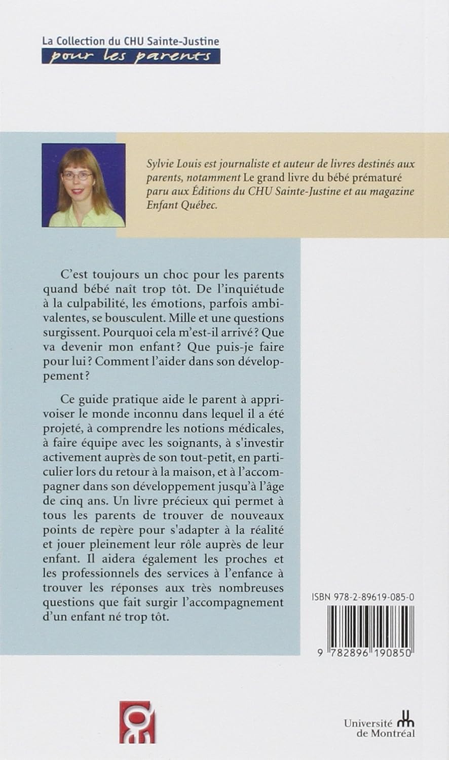 Accompagner son enfant prématuré de la naissance à 5 ans (Sylvie Louis)